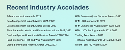 Recent industry accolades for Wall Street Horizon